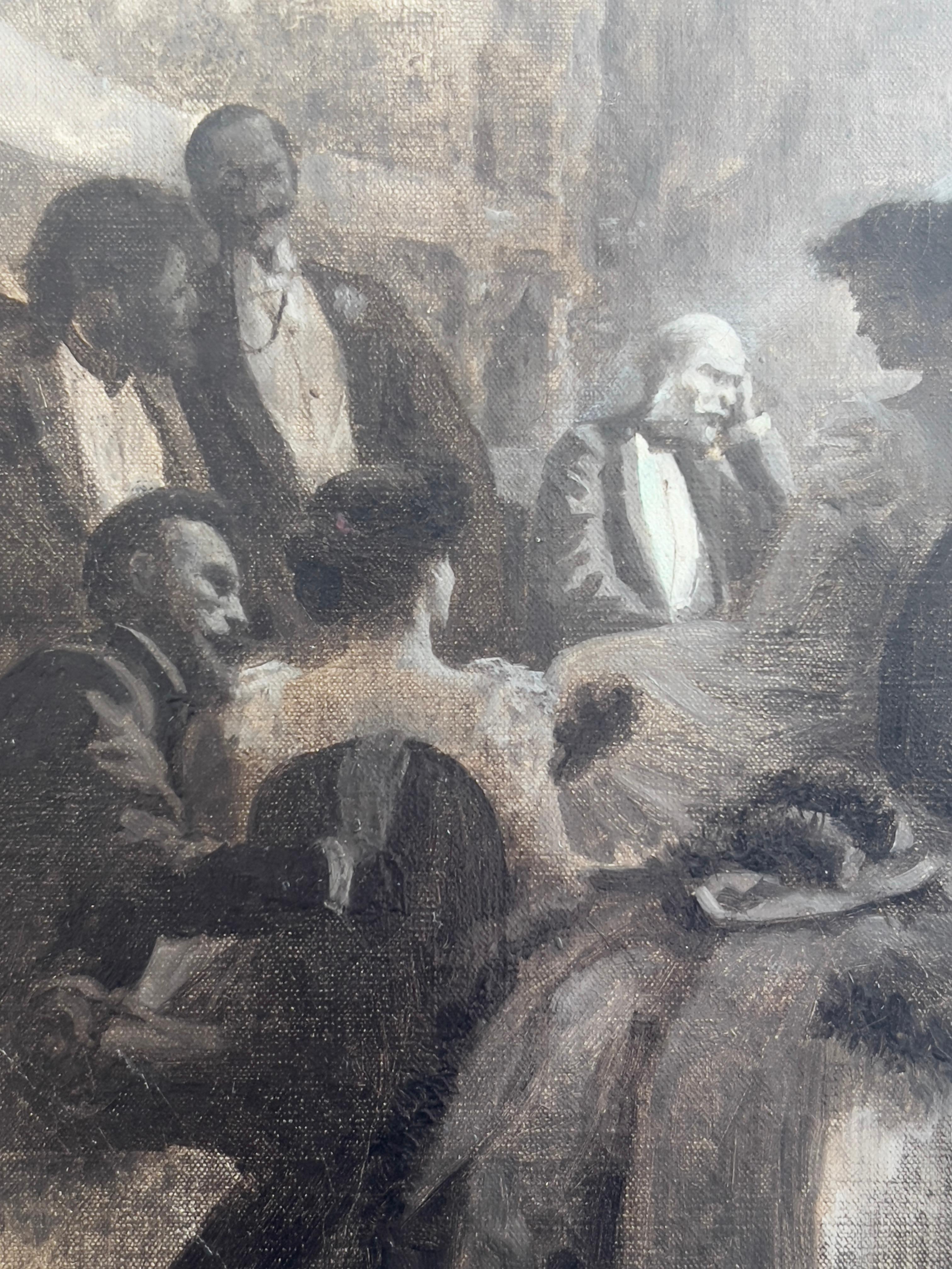 Adrien Marie, Dans la Loge, Huile sur toile en venta 4