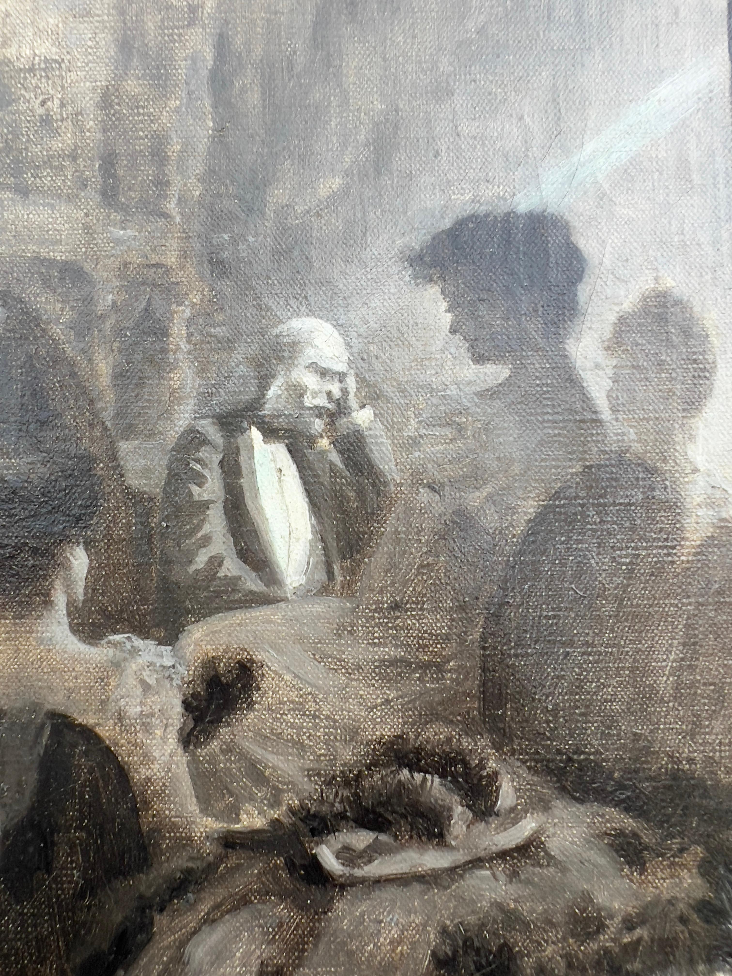 Adrien Marie, Dans la Loge, Huile sur toile en venta 5