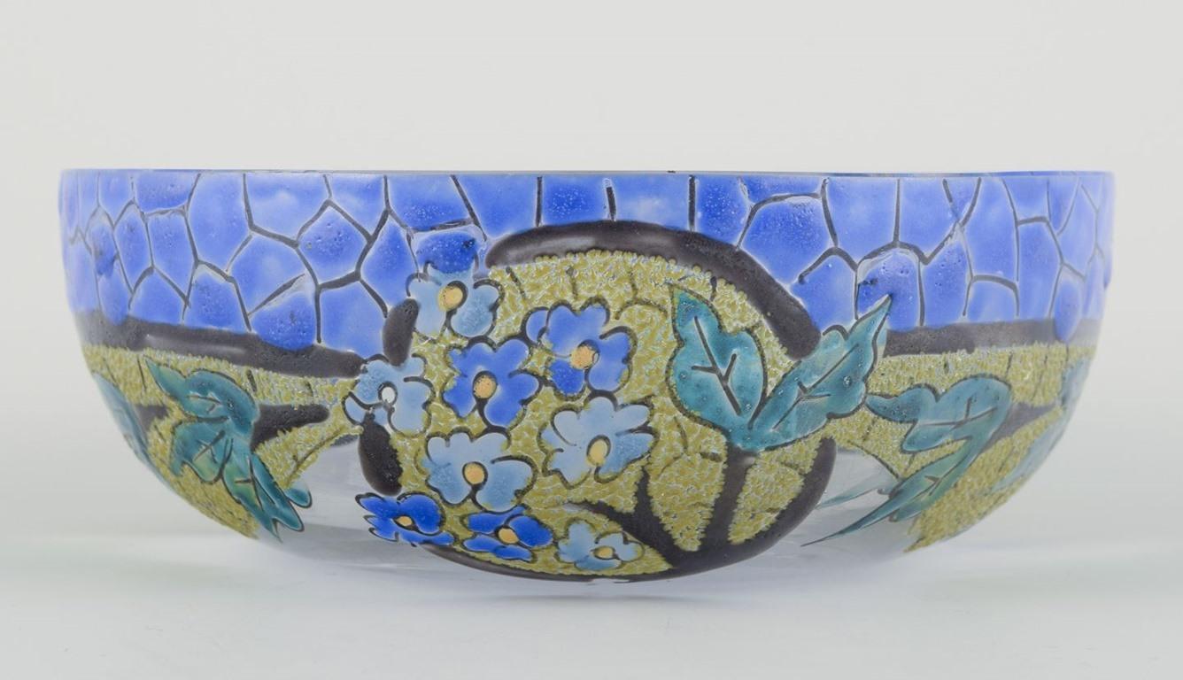 Adrien Mazoyer, französischer Glaskünstler für Moulins, Frankreich. Art-Déco-Schale (Art déco) im Angebot