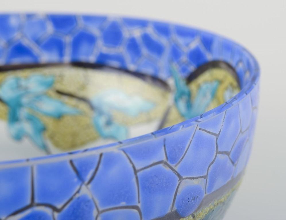 Adrien Mazoyer, französischer Glaskünstler für Moulins, Frankreich. Art-Déco-Schale (Französisch) im Angebot