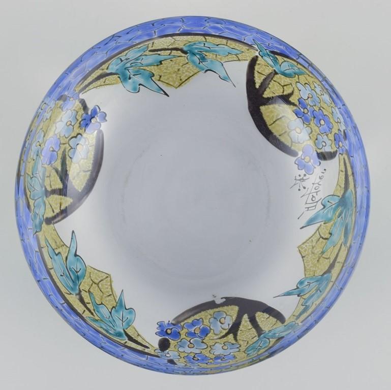 Adrien Mazoyer, französischer Glaskünstler für Moulins, Frankreich. Art-Déco-Schale (Mitte des 20. Jahrhunderts) im Angebot