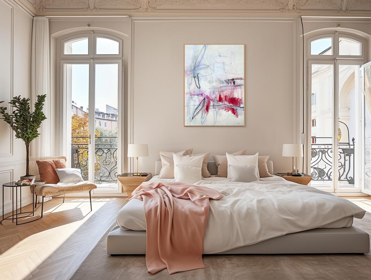 Gala di denti di leone (Pittura astratta) - Painting di Adrienn Krahl