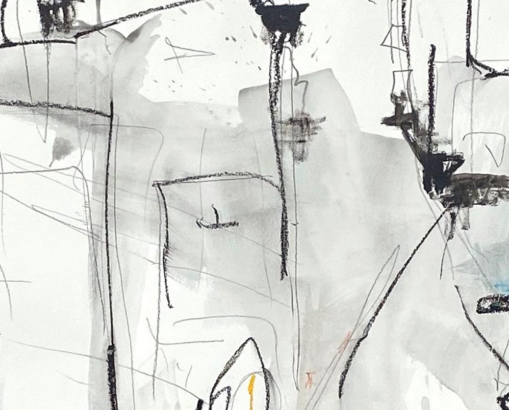 Lux on the 5th (Pittura astratta) - Painting Astratto di Adrienn Krahl