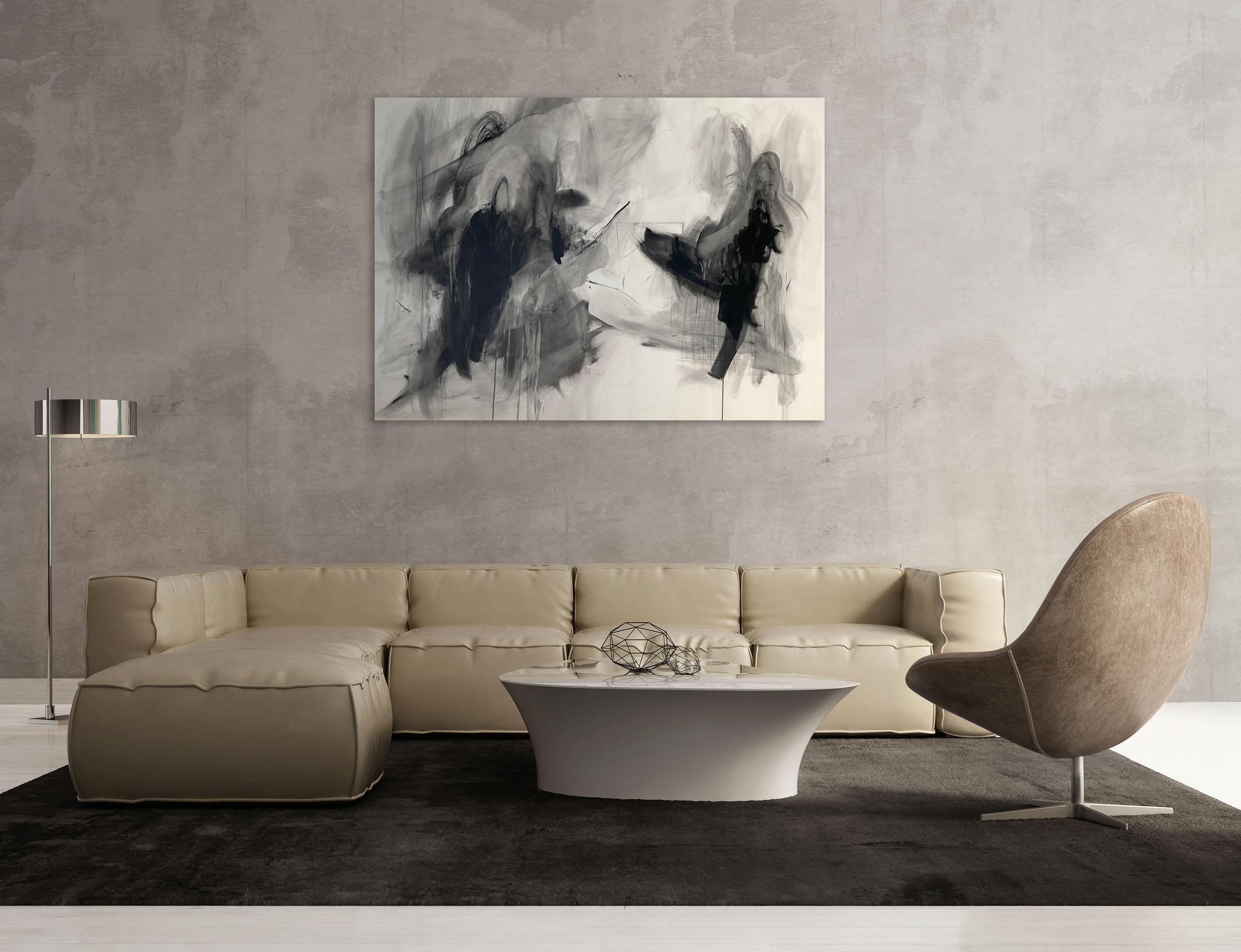 Serie monocromatica - Nr 2 (Pittura astratta) - Painting di Adrienn Krahl