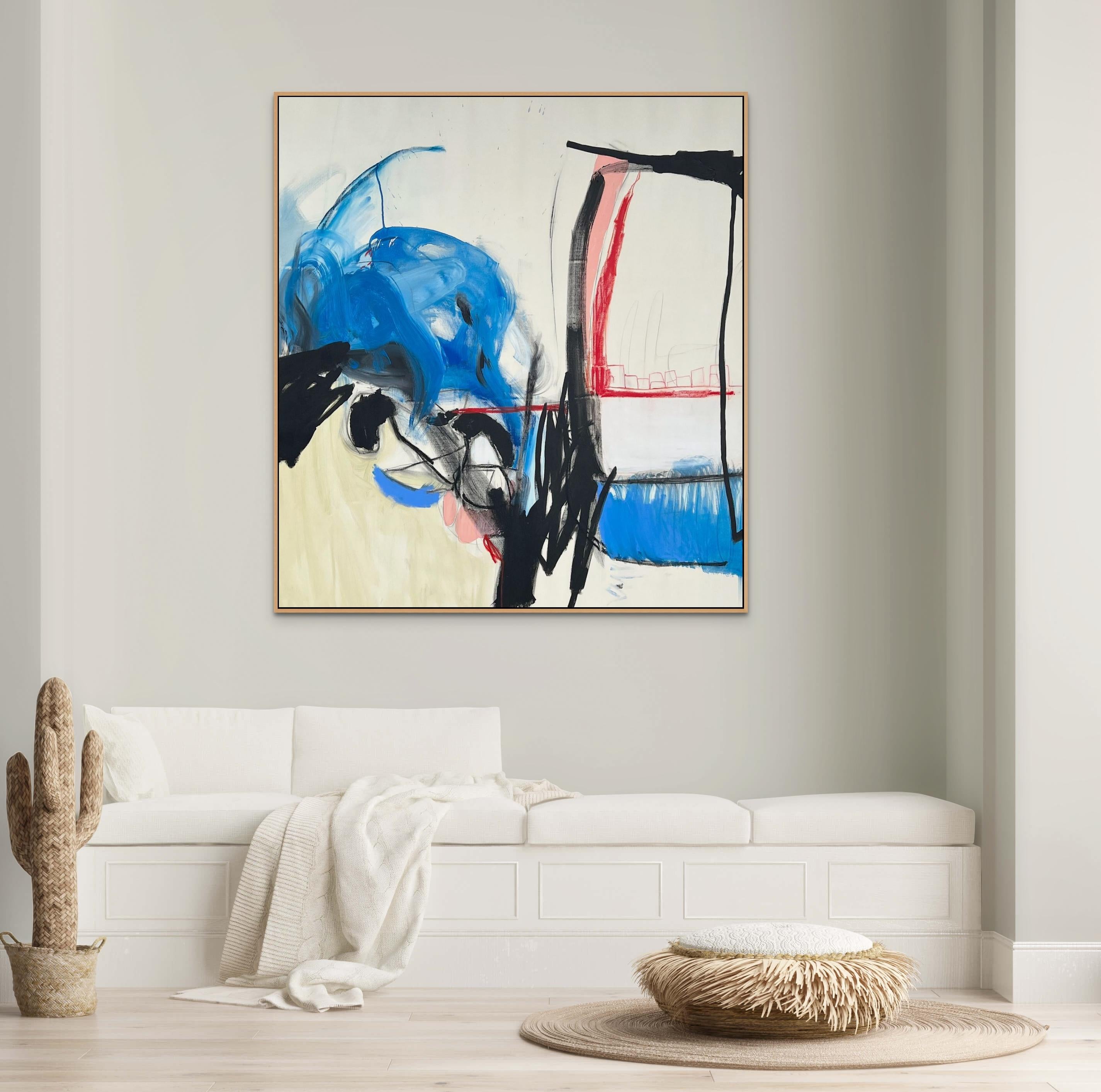 Il mio levriero nero (Quadro astratto) - Painting di Adrienn Krahl