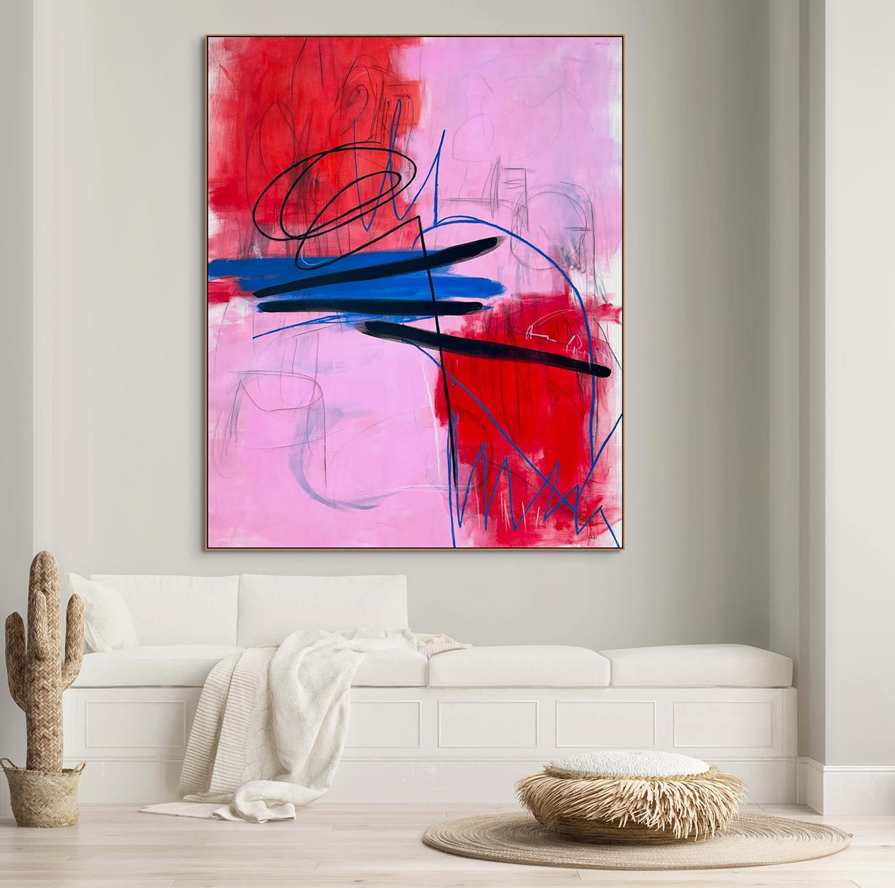 New Soho (Pittura astratta) - Painting di Adrienn Krahl