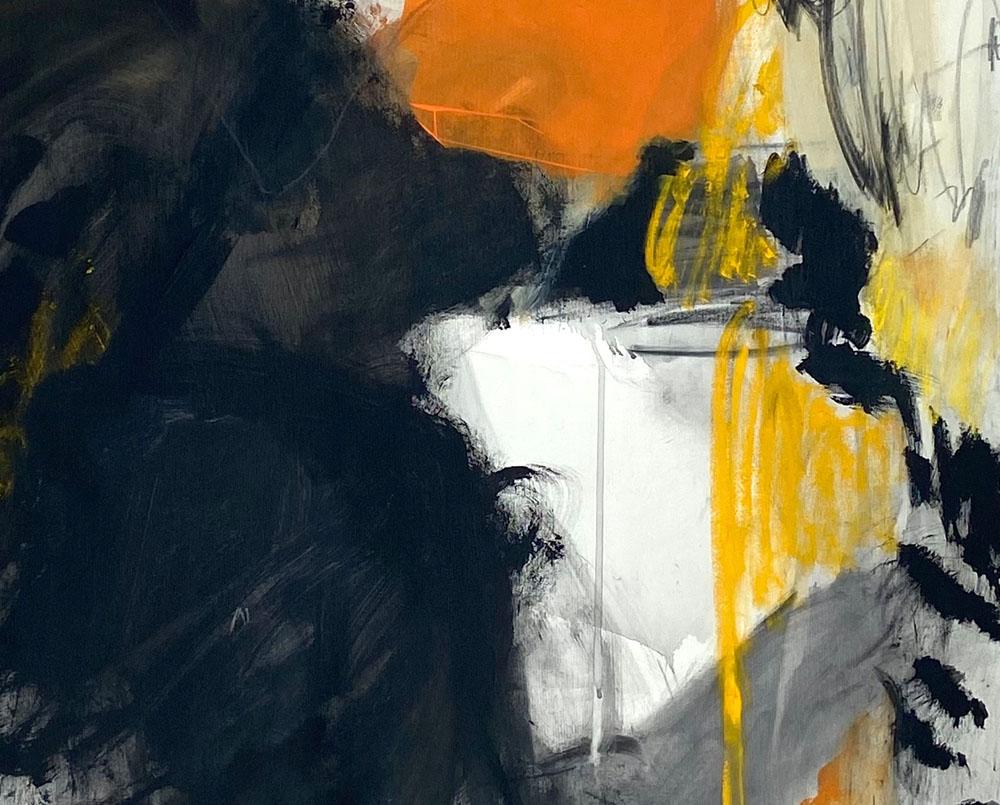 Viaggio nel tempo (pittura astratta) - Painting Astratto di Adrienn Krahl