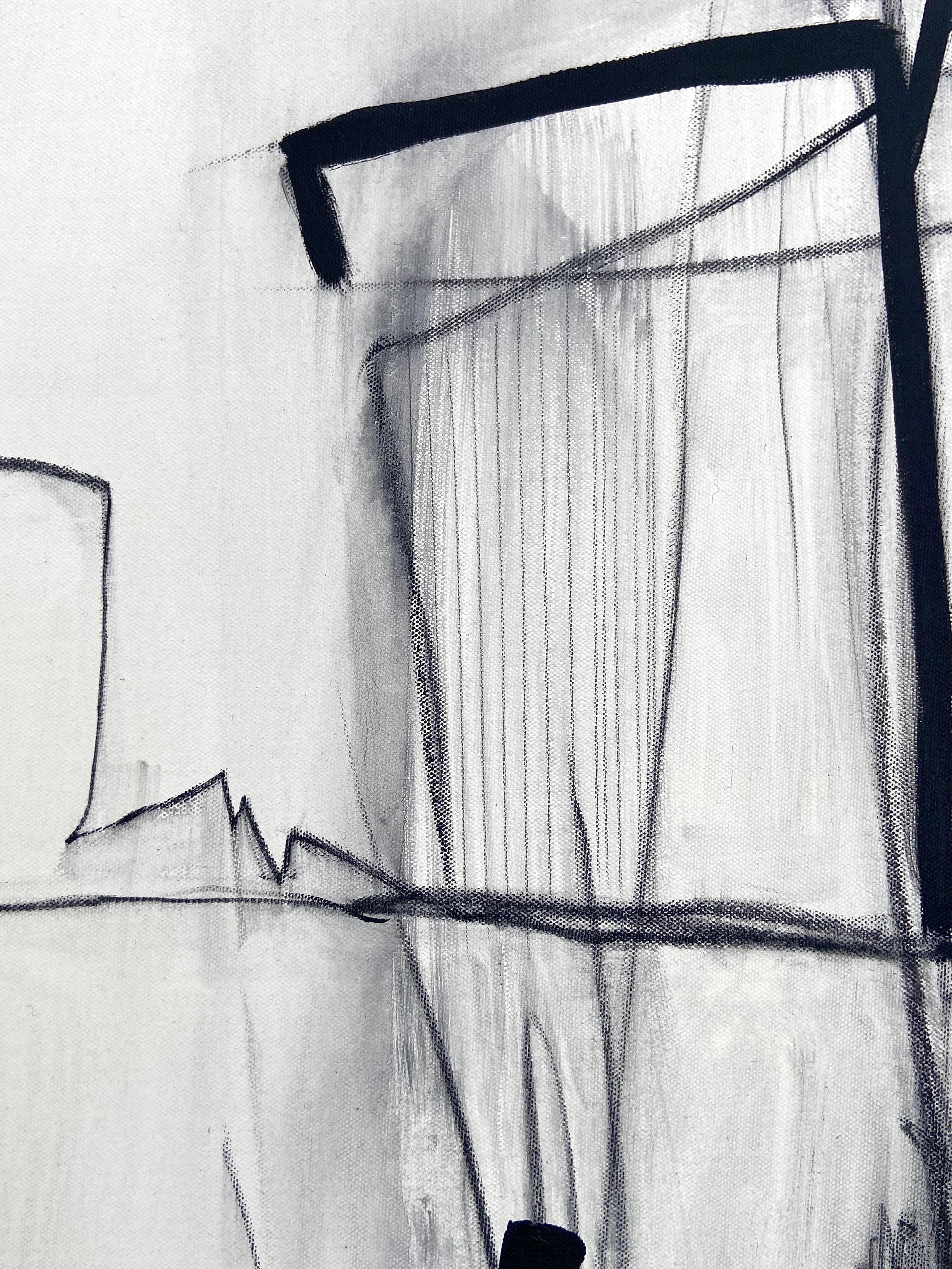 Tinman (Abstraktes Gemälde) (Grau), Abstract Painting, von Adrienn Krahl