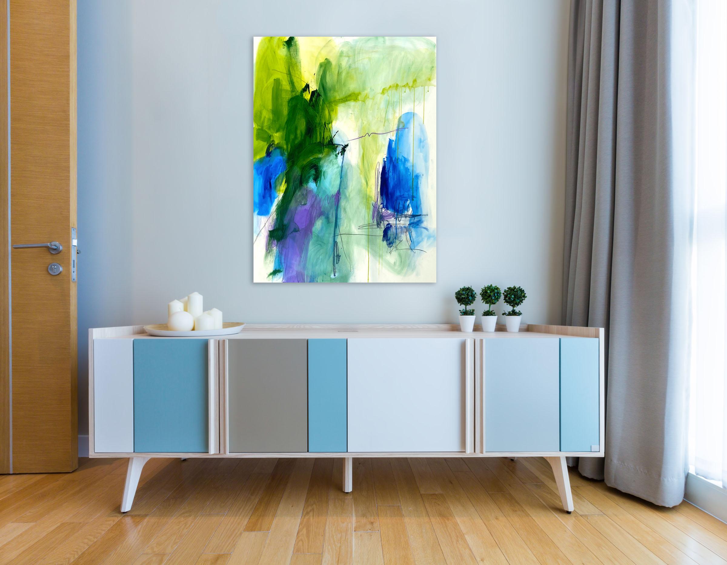 Giardino verticale 2 (Pittura astratta) - Painting di Adrienn Krahl