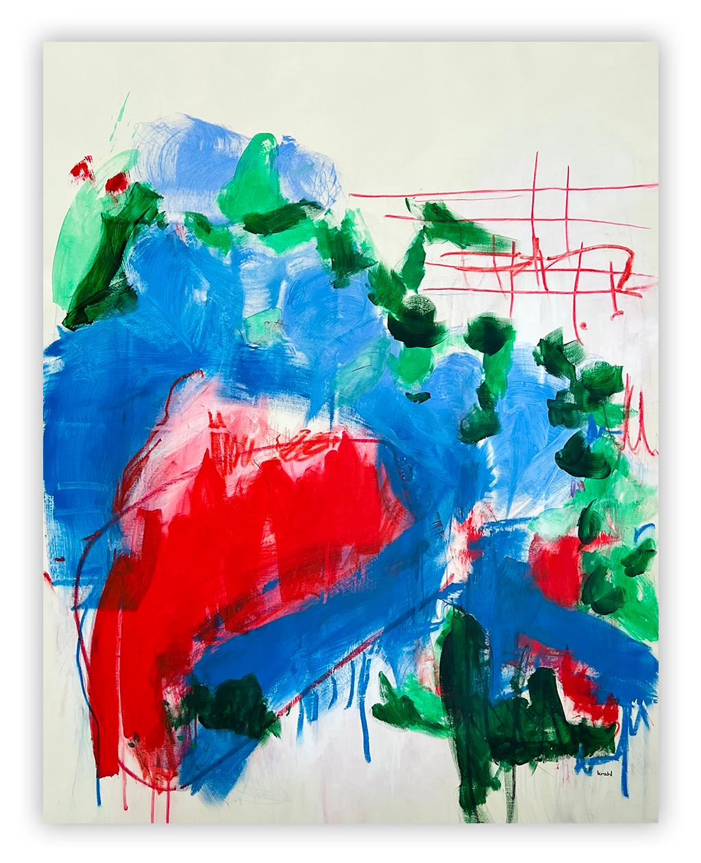 Abstract Painting di Adrienn Krahl - Passeggiata a Ginza  (Pittura astratta)
