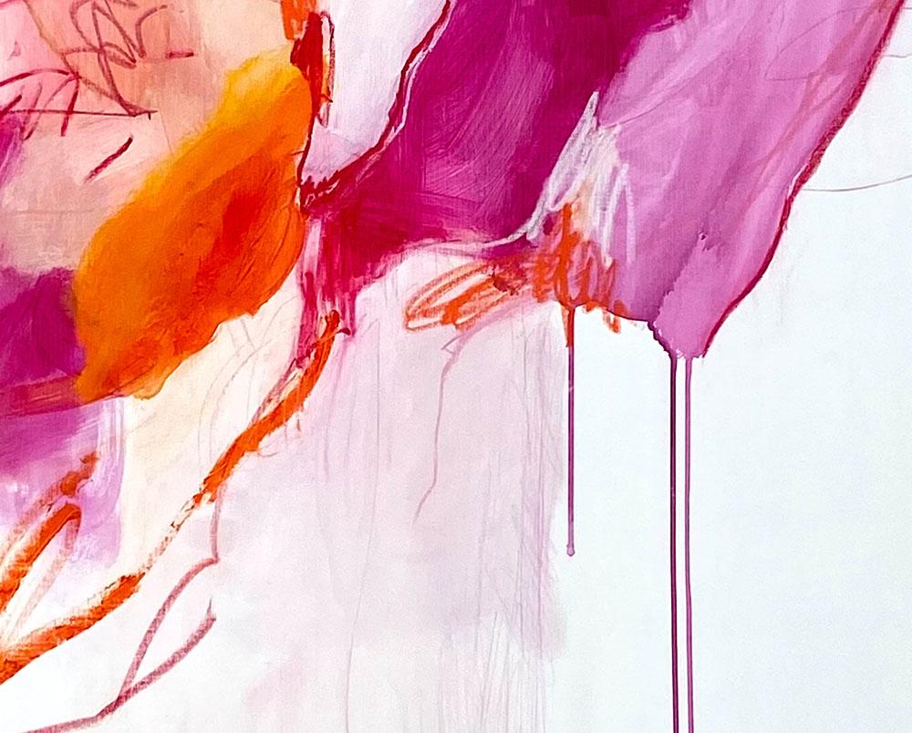 Ninfee 1 (Pittura astratta) - Painting Astratto di Adrienn Krahl