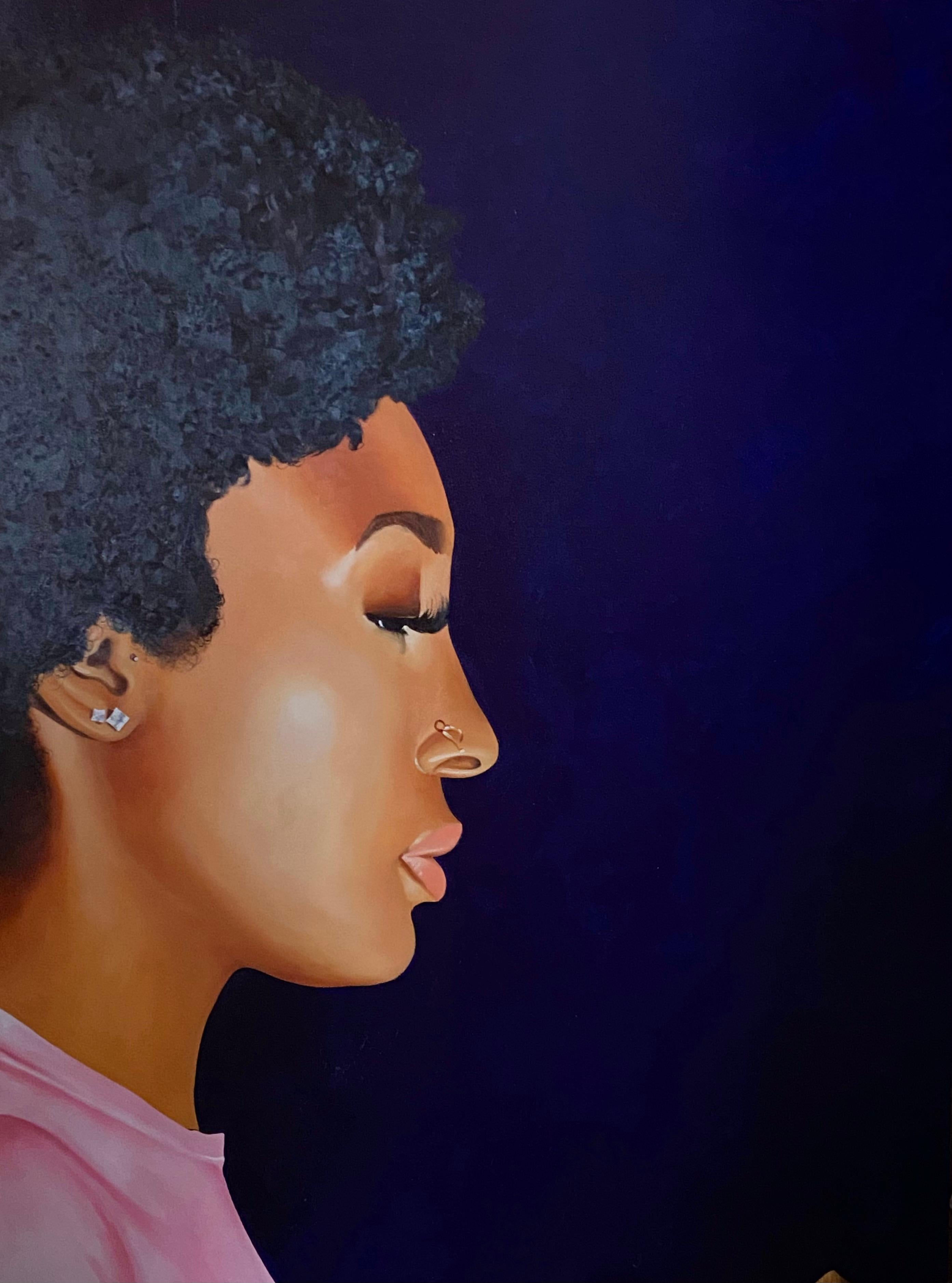 Portrait Painting de Adrienne Brown-David - Sorprendida por mi propia belleza #15