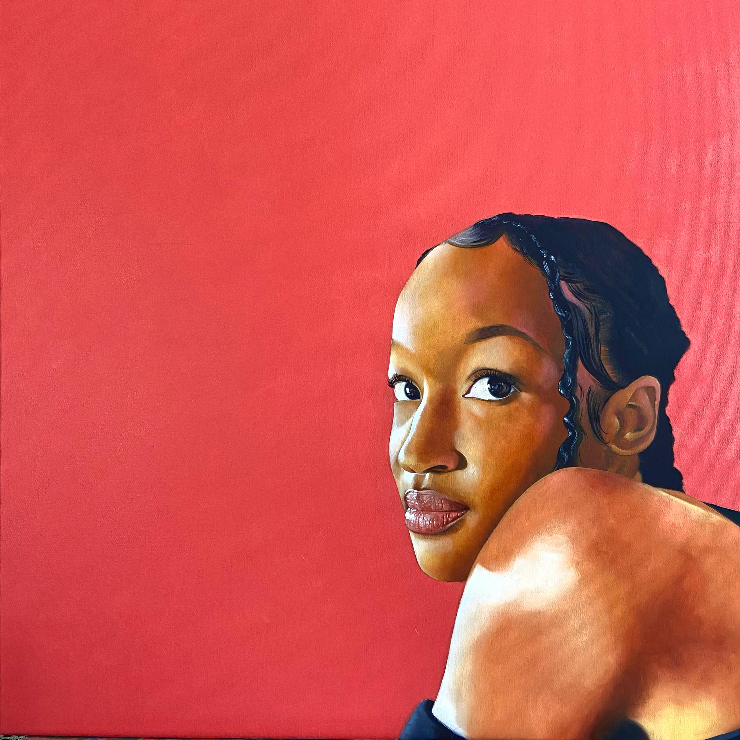 Adrienne Brown-David Portrait Painting - Taken Aback By My Own Beauty #21