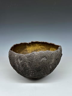 Black Lava Glazed Stoneware Ceramic Bowl