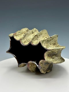 Escultura Vasija de Cerámica Seapod Verde