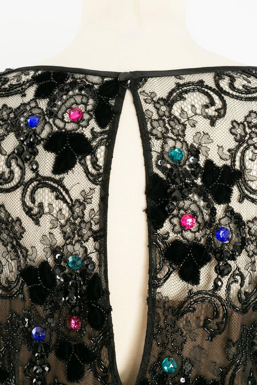 Adrienne Haute Couture Long Sleeve Top For Sale 2