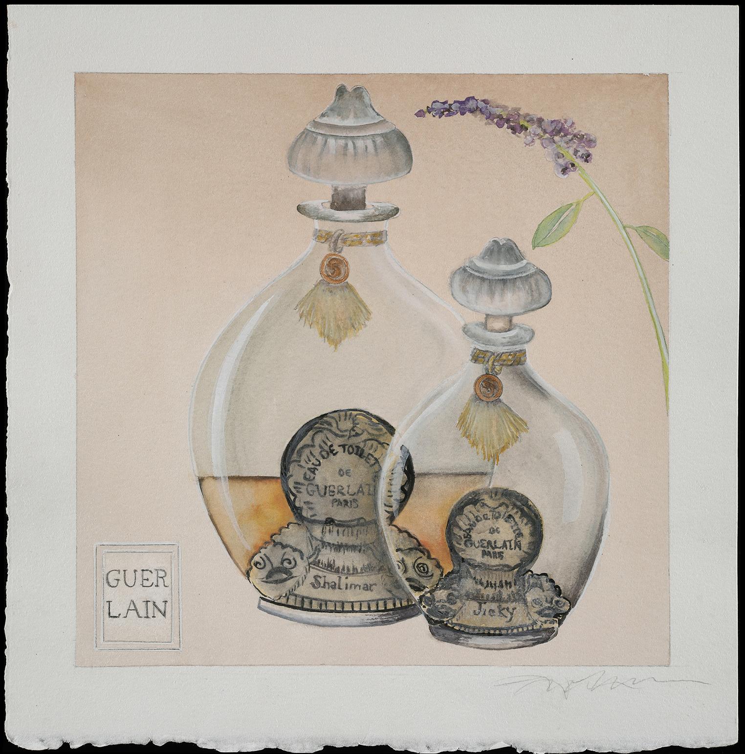 Adrienne Sherman Still-Life Painting - Memorable Guerlain