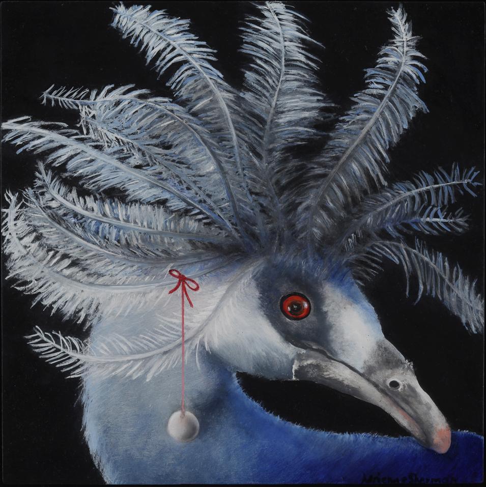 Ibis Calvo Septentrional (Geronticus eremita) - Painting de Adrienne Sherman