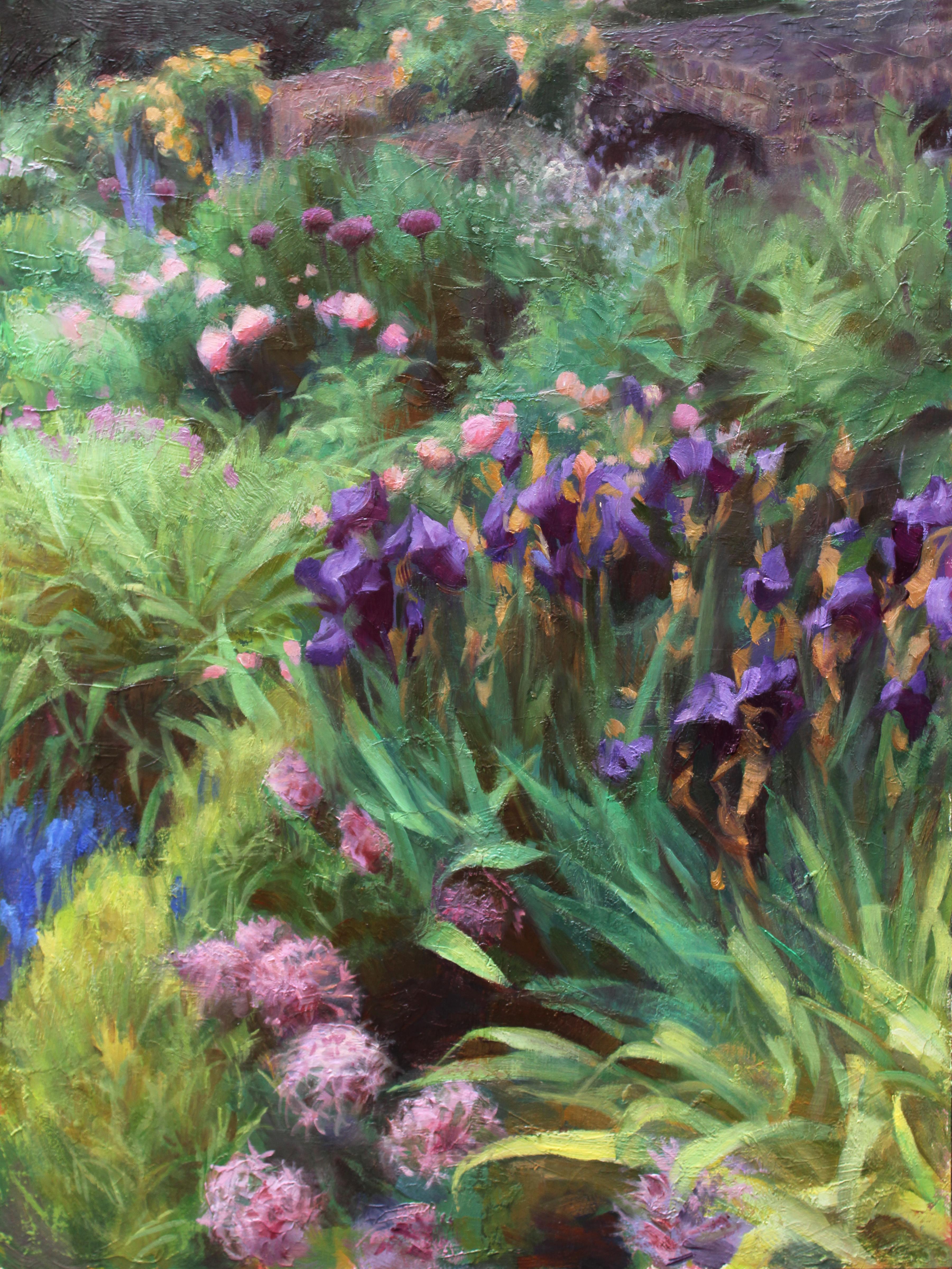 Adrienne Stein Still-Life Painting - "Hurlingham Garden", Oil Painting