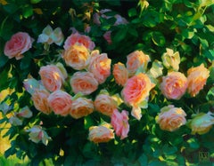 "June Blush" (2024) By Adrienne Stein, Original Oil Floral Painting
