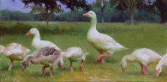 "Oxford Geese", Oil Painting