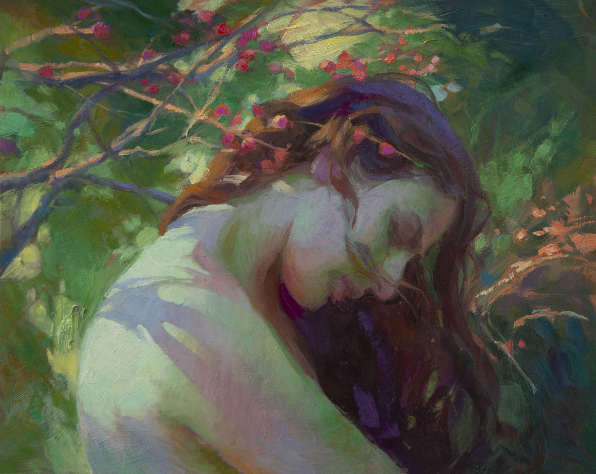 Adrienne Stein Portrait Painting - Persephone II, Oil Painting