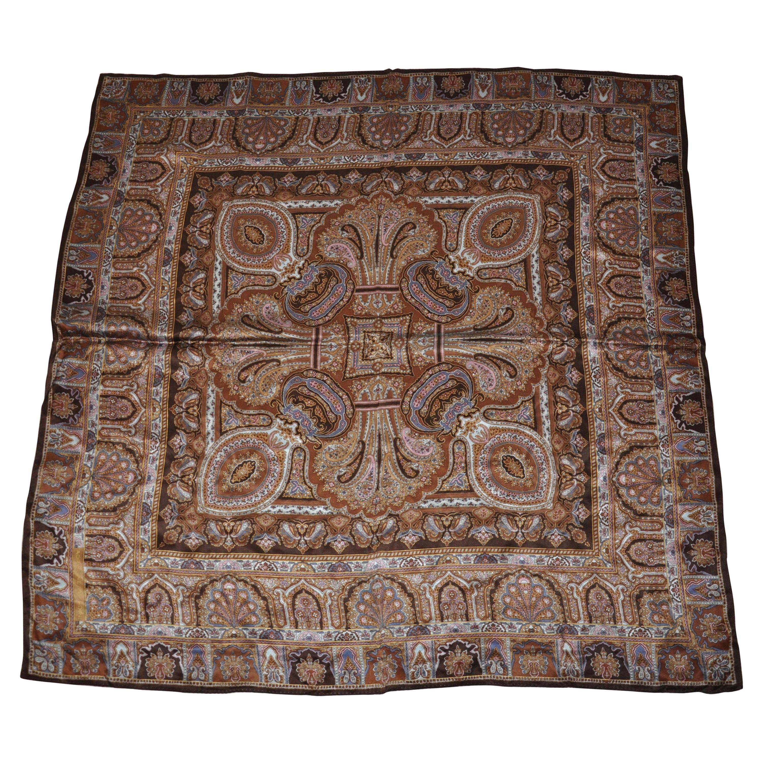 Adrienne Vittadini Beautifully Elegant "Winter's Palsey In Golden Brown" Scarf For Sale