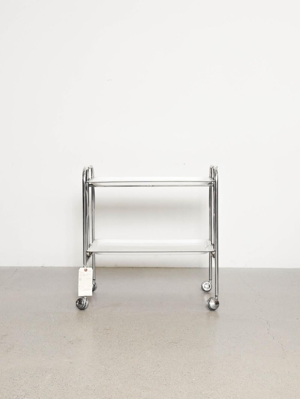 Simple, practical vintage ADT Cart that folds away for storage.  

Made In Germany