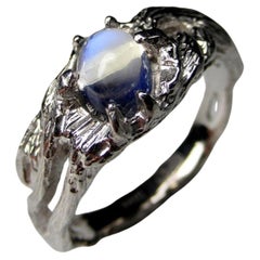 Adularia Moonstone Silver Ring Cabochon fine quality wedding anniversary gift