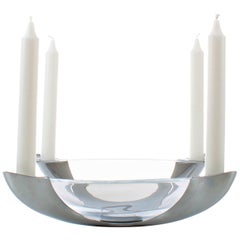 Advent Candle Holder, 4-Lights by Stelton, Modern Stainless Steel Candleholder