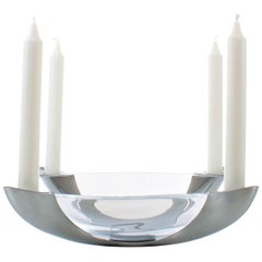 Advent Candle Holder, 4-Light by Stelton, Modern Stainless Steel Candleholder