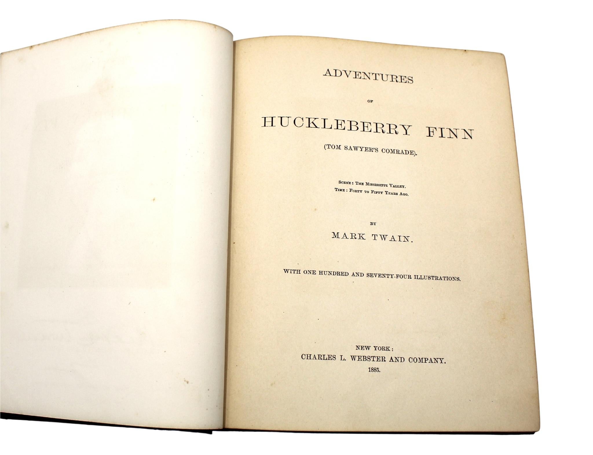 Adventures of Huckleberry Finn by Mark Twain, First American Edition, 1885 4