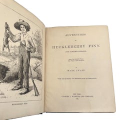 Adventures of Huckleberry Finn by Mark Twain, First American Edition, 1885
