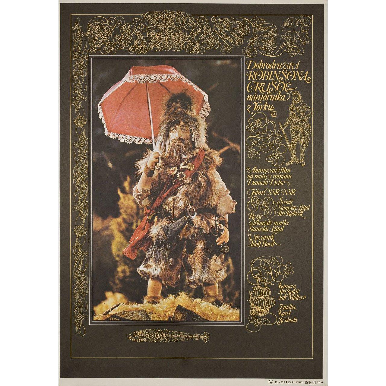 “Adventures of Robinson Crusoe, a Sailor from York”, 1982 Czech A3 Film Poster In Good Condition For Sale In New York, NY