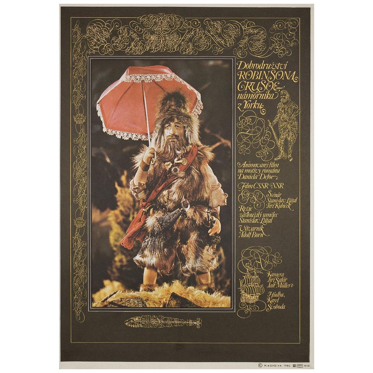 “Adventures of Robinson Crusoe, a Sailor from York”, 1982 Czech A3 Film Poster For Sale