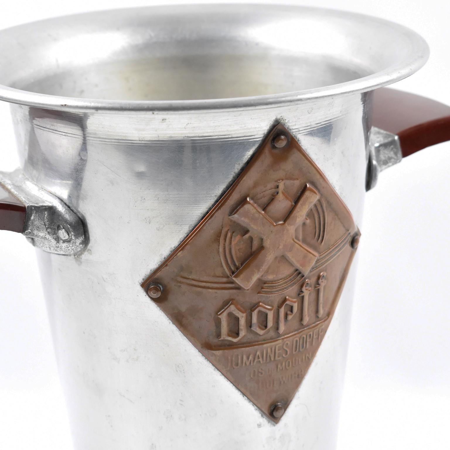 Advertising Aluminum Ice Bucket Wine Cooler, France 1950s For Sale 4