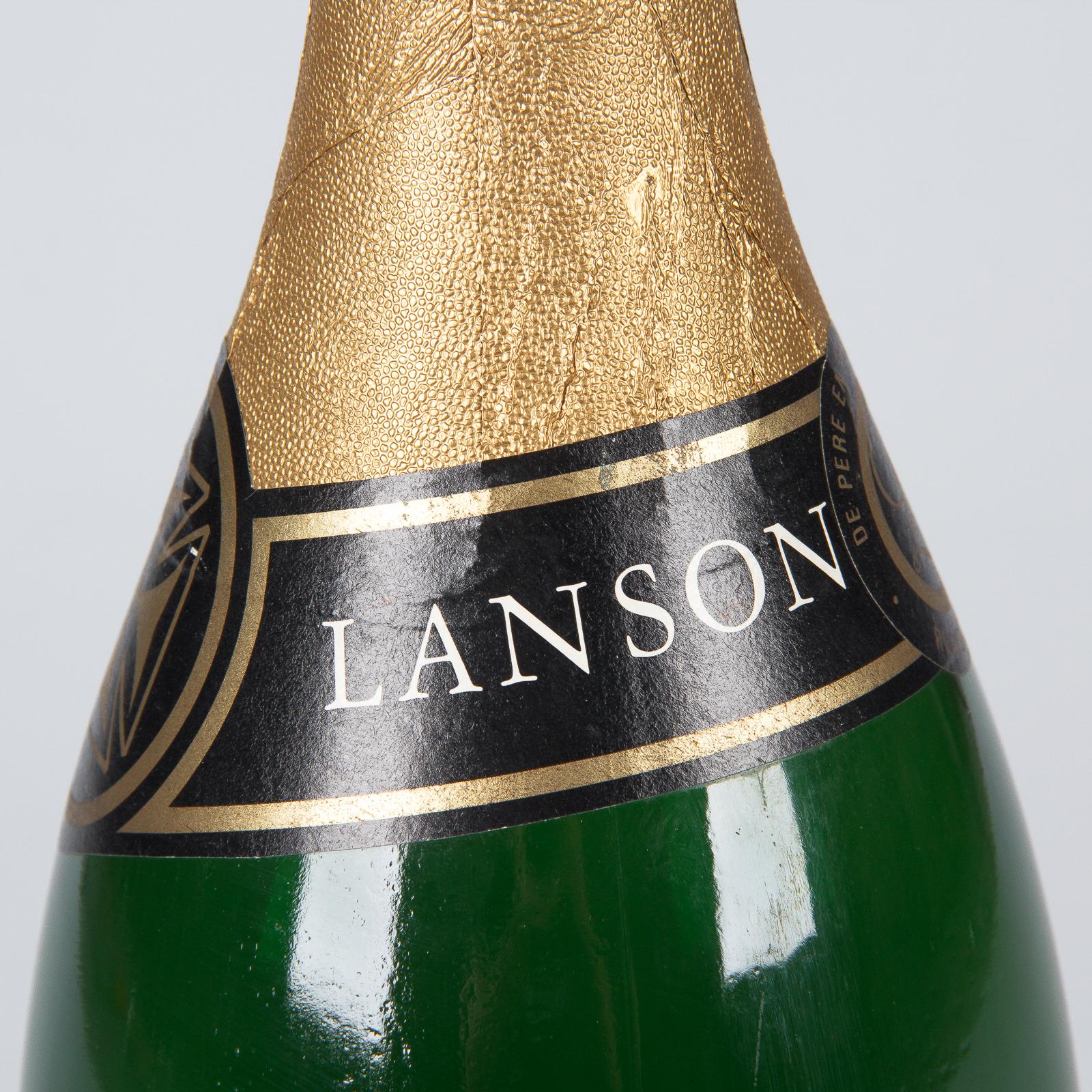 French Advertising Champagne Bottle for Lanson, 1980s For Sale