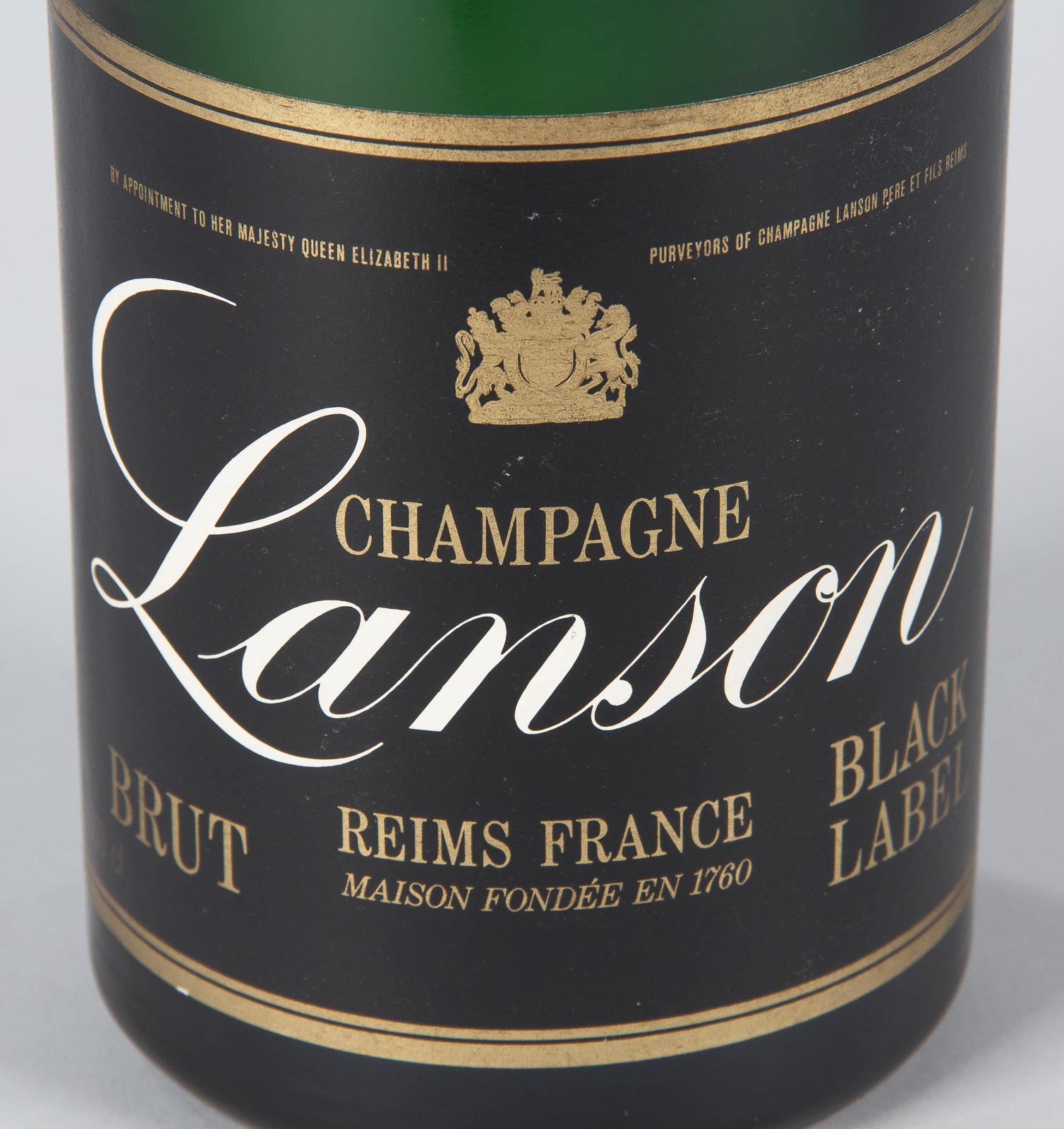 Advertising Champagne Bottle for Lanson, 1980s In Good Condition For Sale In Austin, TX
