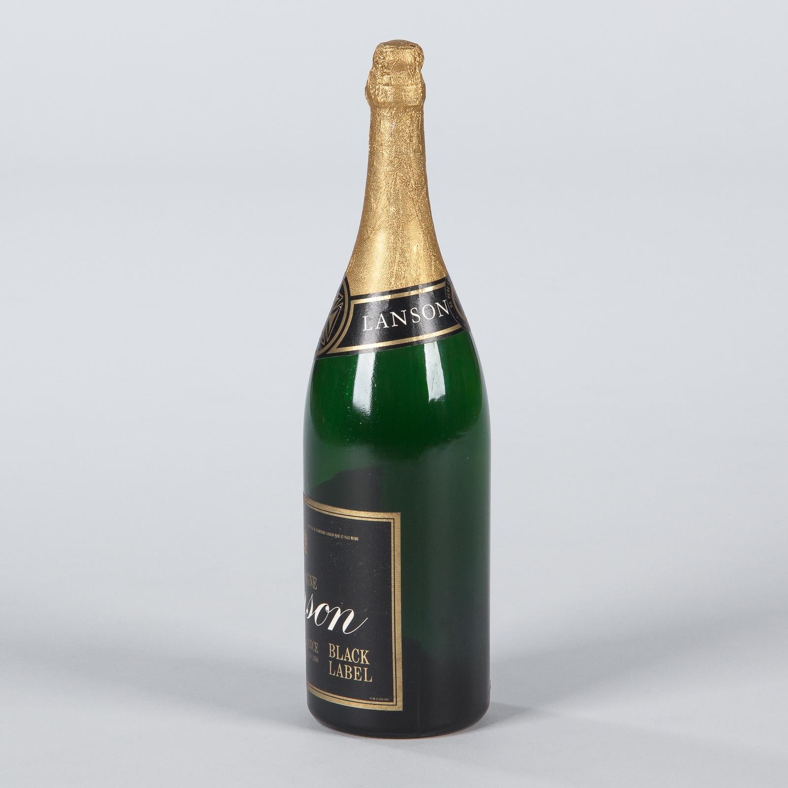 20th Century Advertising Champagne Bottle for Lanson, 1980s For Sale