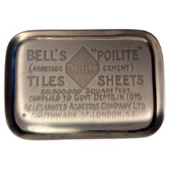 Antique Advertising Desk/Paperweight “ Bell’s Polite Asbestos sheets"