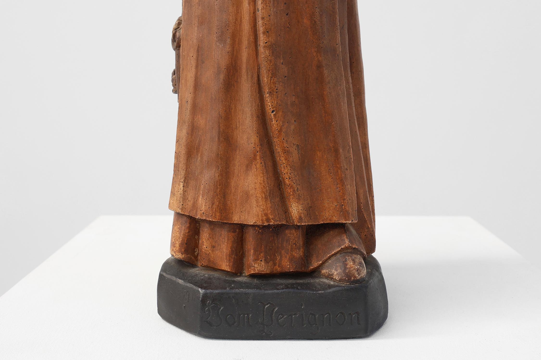 Mid-Century Modern Advertising Figure from Champagne Dom Pérignon signed J.L. Delaroche For Sale