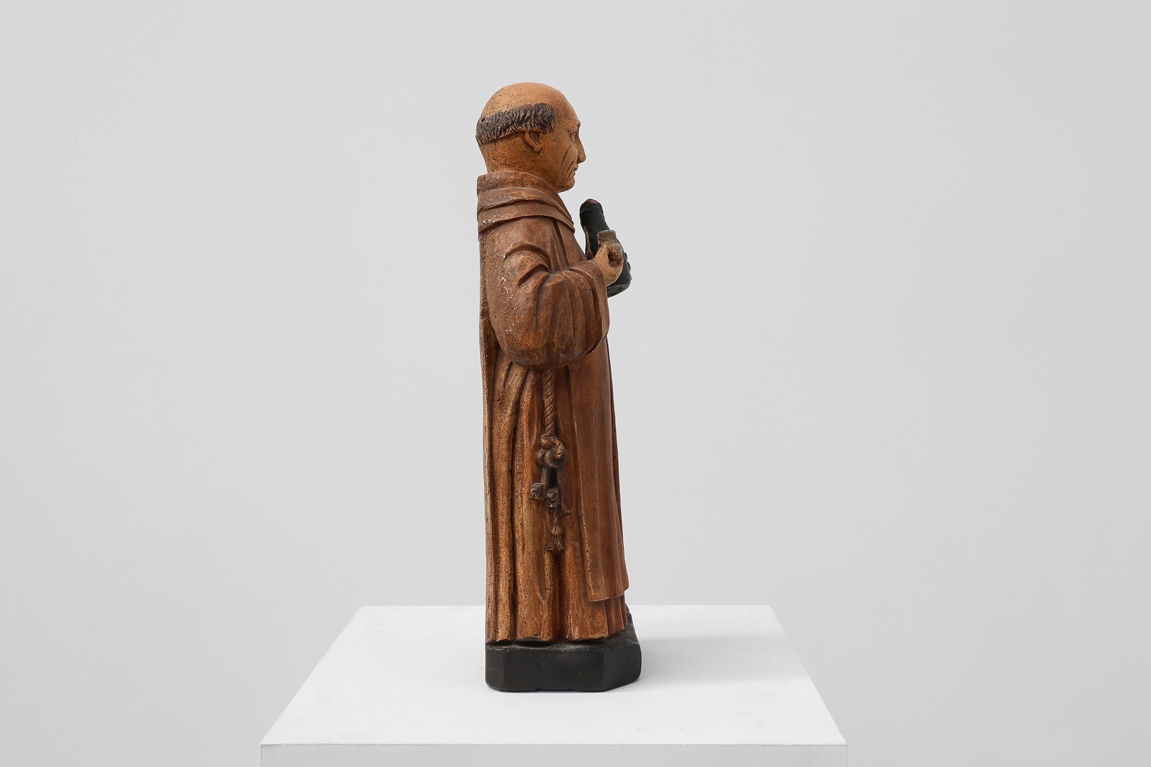 Ceramic Advertising Figure from Champagne Dom Pérignon signed J.L. Delaroche For Sale