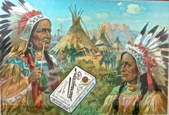 Advertising for "Piedmont Cigarettes", American Indian Theme, circa 1910
