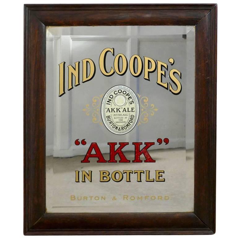 Advertising Mirror, Pub Mirror for Ind Coope AKK