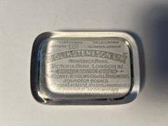 Advertising paperweight - "J.Gliksten & Sons LTD"