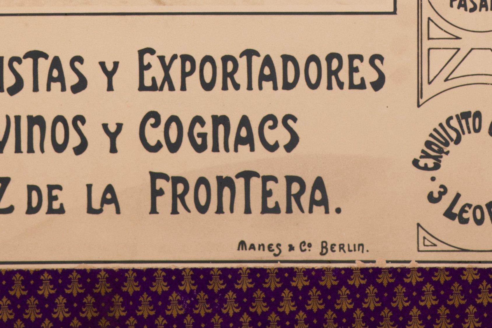 Werbeplakat, A. Deleyto y Cia. (...) Jerez de la Frontera. 20. Jahrhundert. (Europäisch) im Angebot