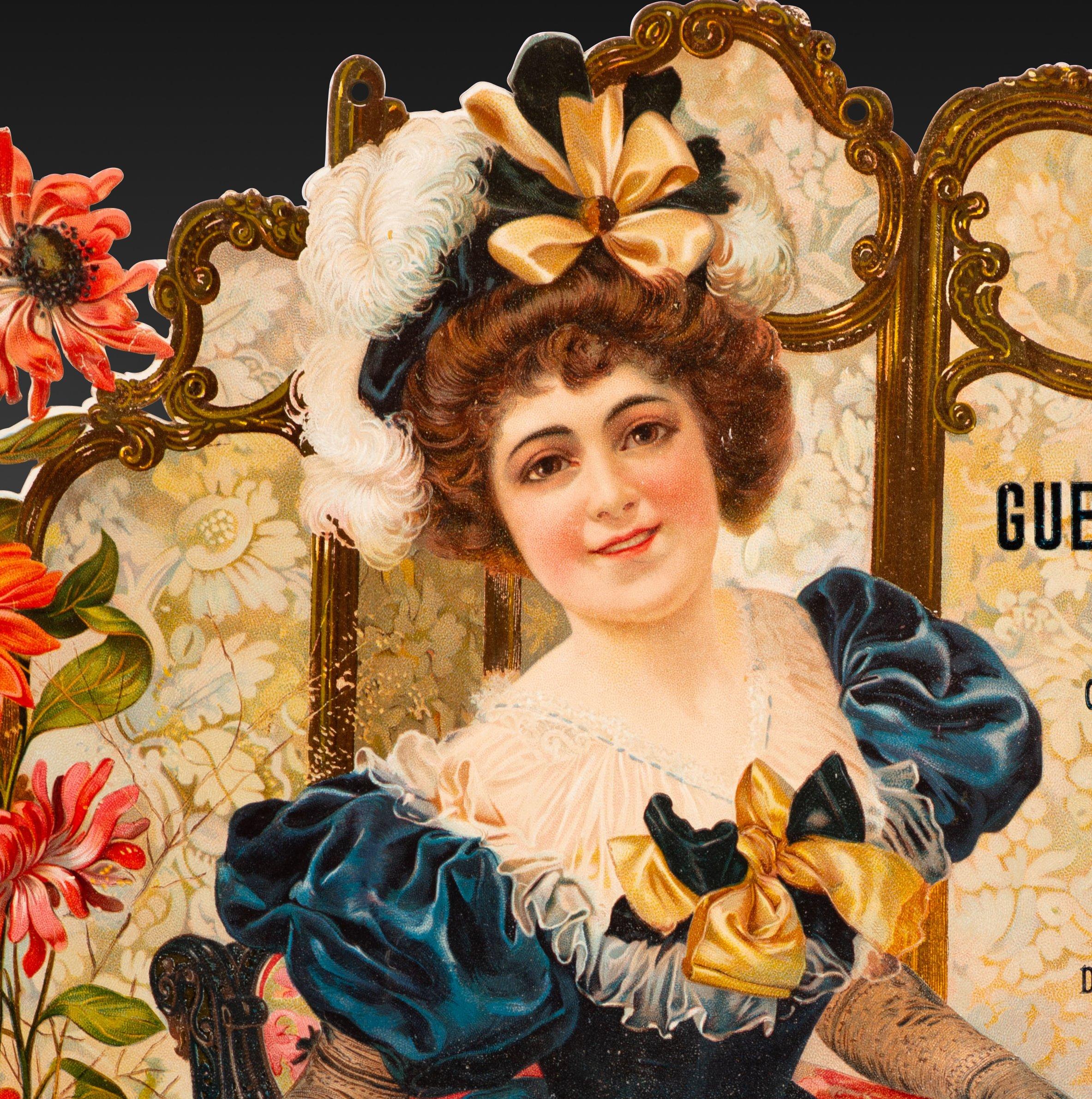  Werbeplakat, Guerra y Ruiz, Exporteure von Weinen im Cognac-Stil und Sherry Brandy (...), Jerez de la Frontera. Pappe. Valencia, Spanien, erste Hälfte des 20. Jahrhunderts.
 Es hat Flecken. 
Plakat, hergestellt in Valencia von Lit. S. Durt für die