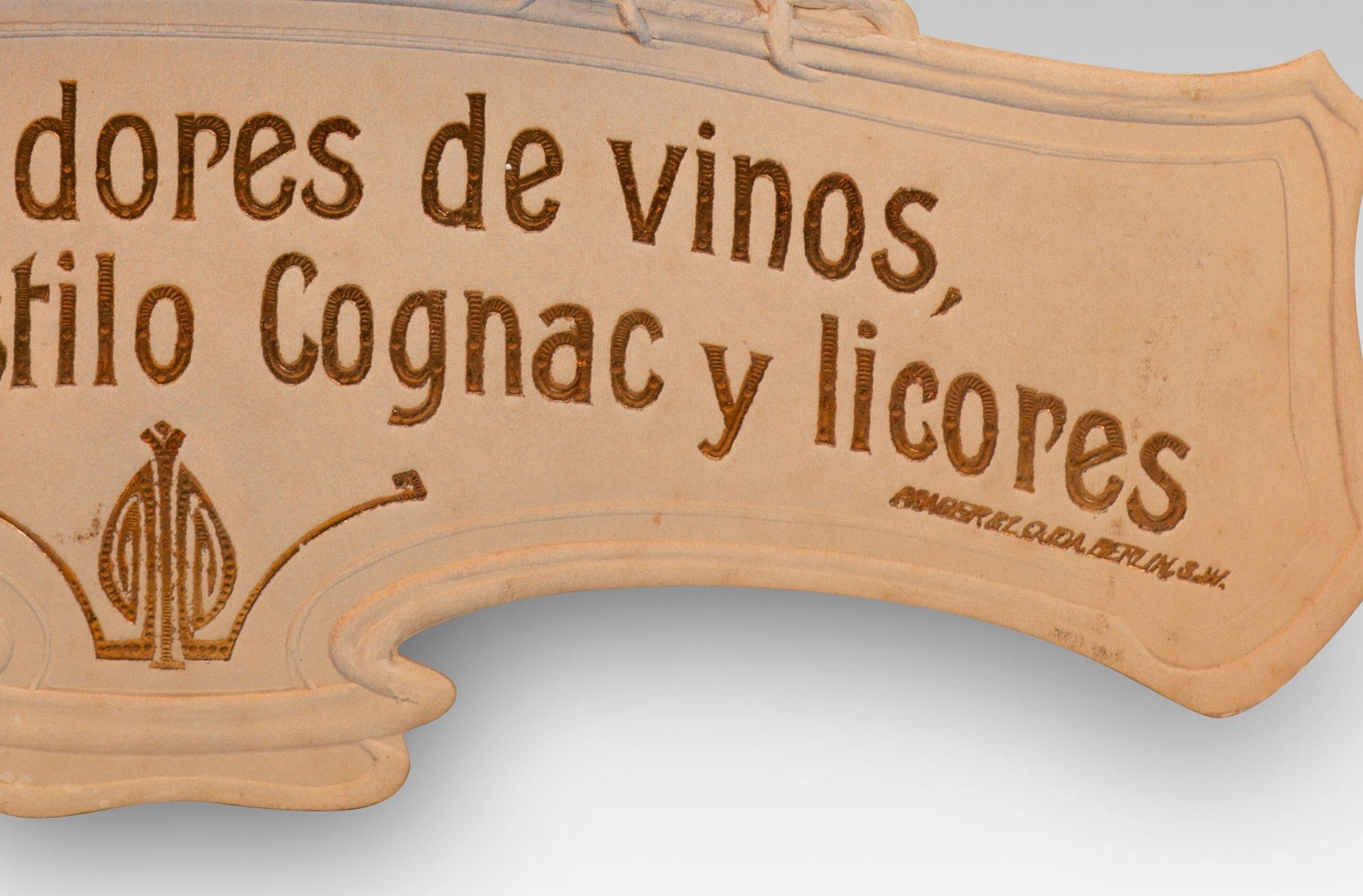 Européen Affiche publicitaire Molina y Cia, Jerez de la Frontera... 20e siècle. en vente