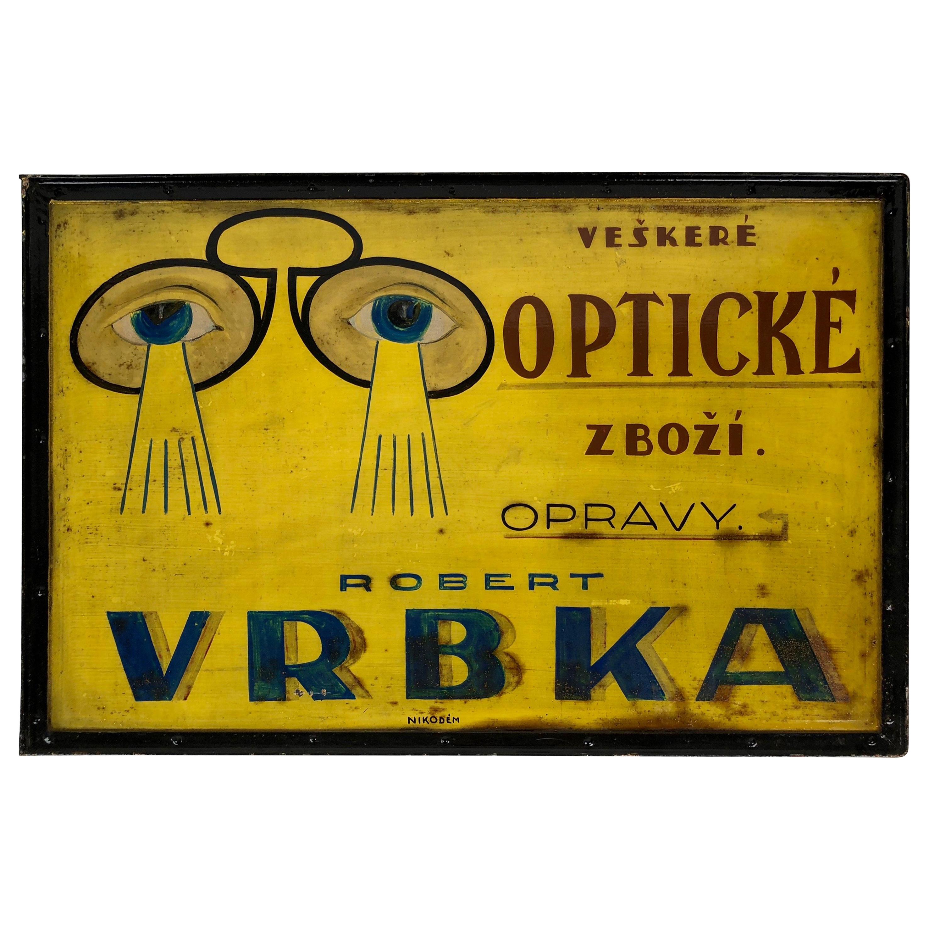 Advertising Sign for an Optician, from 1920s