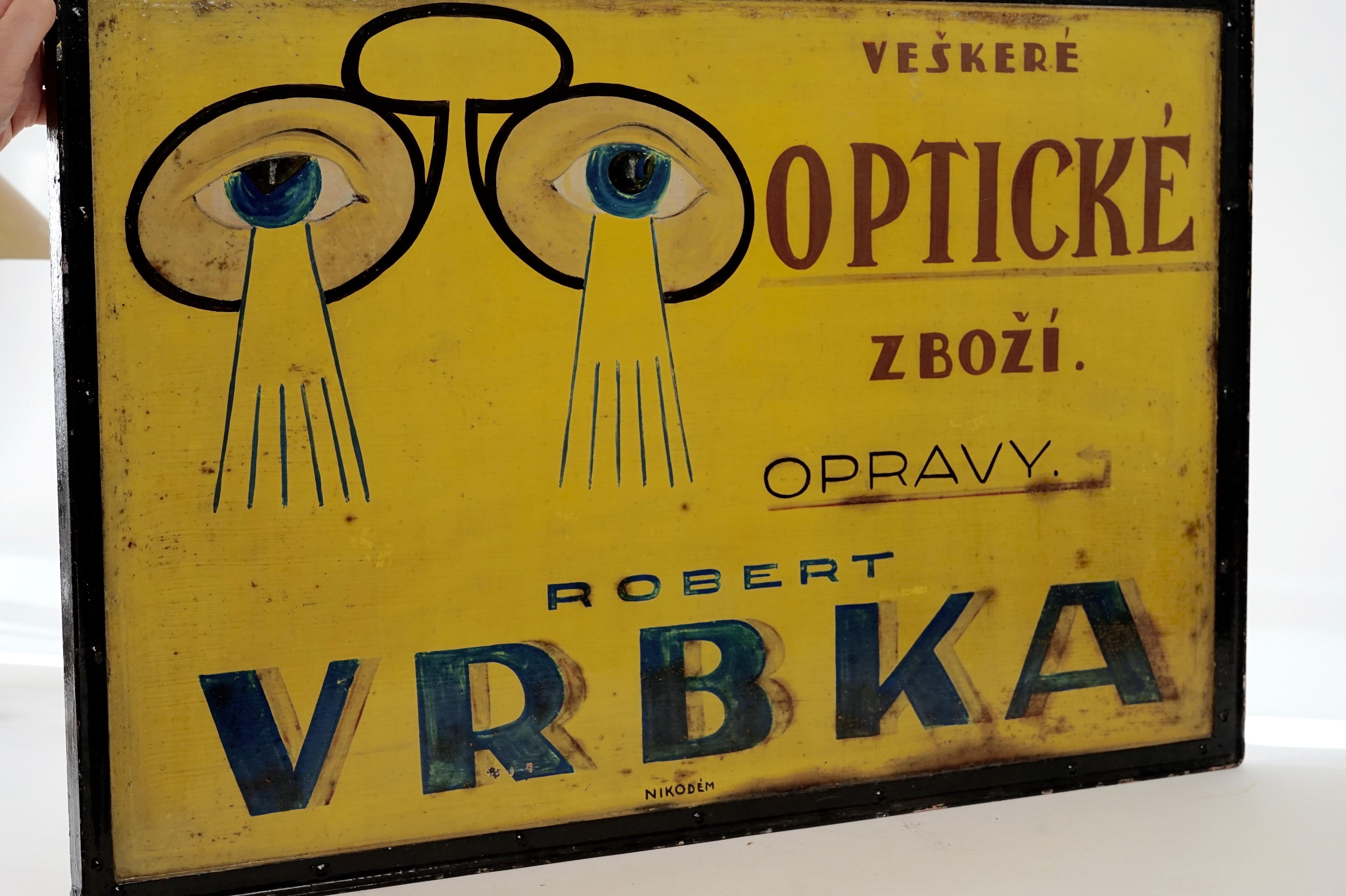 Advertising Sign for an Optician, from 1920s For Sale 2